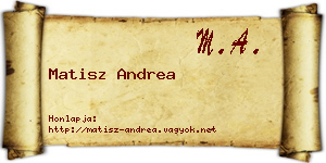 Matisz Andrea névjegykártya