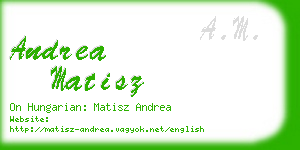 andrea matisz business card